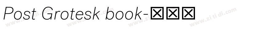 Post Grotesk book字体转换